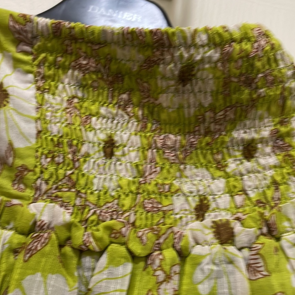 Land of the Free Floral Light Green floral Peasant Skirt (sz s) - Picture 6 of 7